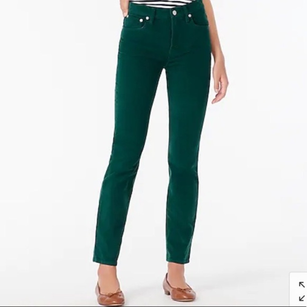 J.Crew Womens Matchstick Cords Corduroy Green Size 32